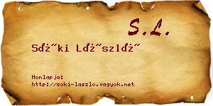 Sóki László névjegykártya